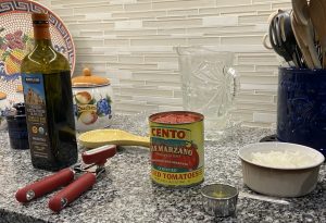 tomatoe, onion and olive oil